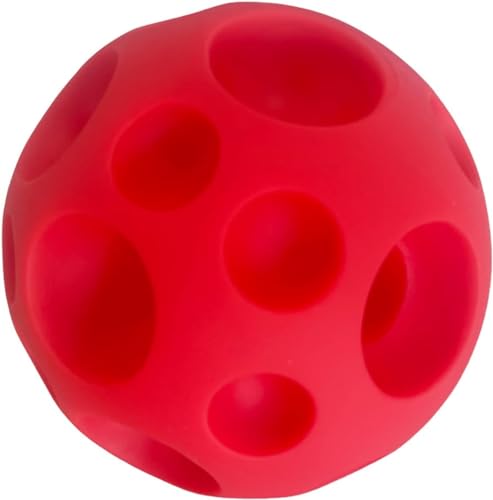 Interactive Treat Ball with Large Hole - Durable Chew Toy for Dispensing Treats and Promoting Active Play for Dogs, Pigs, Rabbits, and Other Pets (Red) - color: Red