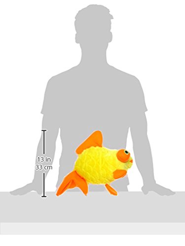 MIGHTY- Massive-Ocean-Goldfish-Squeaker-Multiple Layers. Made Durable, Strong & Tough. Interactive Play Dog Toy (Tug, Toss & Fetch). Machine Washable & Floats | Multiple Layers & Reinforced Seams , Washable and Floats , Mighty® Construction - color: Yello