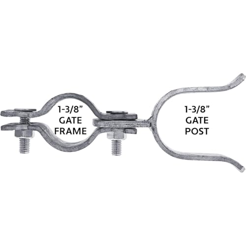 1-3/8" x 1-3/8" - Chain Link Fence Gate Fork Latch - Galvanized - with Hole for Padlock -CASE Qty 25 - size: 1-3/8" x 1-3/8" CASE QTY 25