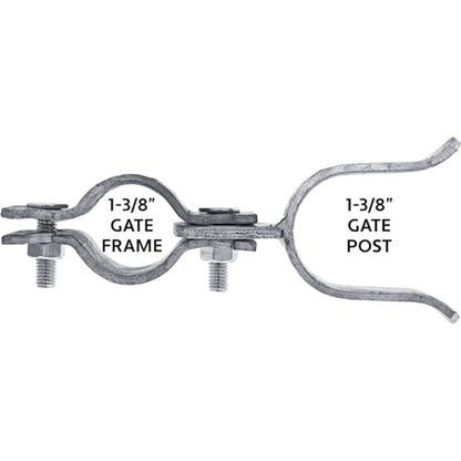 1-3/8" x 1-3/8" - Chain Link Fence Gate Fork Latch - Galvanized - with Hole for Padlock -CASE Qty 25 - size: 1-3/8" x 1-3/8" CASE QTY 25
