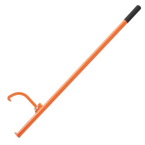 VEVOR 59'' Felled Cant Hook Logging Tool, Adjustable Heavy Duty Steel Log Roller, Log Lifter Timber Jack with Rubber Grip, Forestry Logging Tools for Lifting and Handling Logs up to 32" Dia - size: Cant Hook 59''