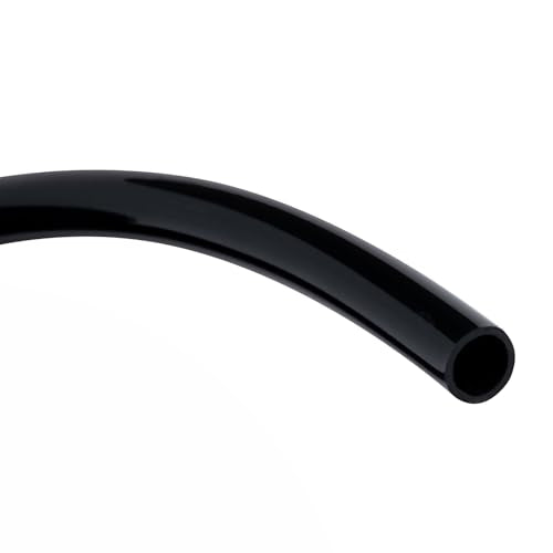 Black Vinyl Tubing 3/8” ID × 1/2” OD - 100 Feet PVC Flexible Plastic Tube Hybrid Hose, Transfer Water Air Oil for Pond Fountain Garden, Non-toxic and BPA free - size: ID 3/8 INCH, style: 100 Feet