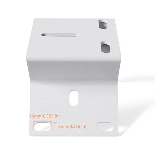 Outdoor Security Camera Corner Mount, White Metal Bracket, 4 Pack | 90-degree clamp, 2.2-4.3 in diameter range, eaves and stairwell placement, hardware included - size: 4 Pack