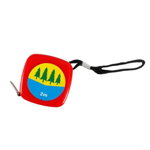 2M Stainless Steel Measuring Tape Measure for Tree Circumference ABS Case Double Scale Anti-Glare Markings Thin Key Ring Gardening Tool 46.5x46.5x16.5mm