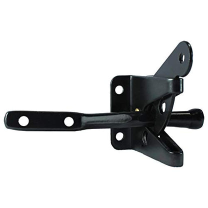 Jake Sales - Single Sided Wood Fence Gate Latch - Black - Marine Grade Powder Coated for Long Lasting Looks and Rust Resistance - size: Single Sided - Each