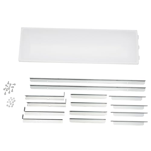 Livestock Feed Trough, 35L/9.25Gal Large Capacity Horse Feeder Goat Water Trough with Galvanized Steel Stand & 39" Long Detachable Trough for Calves Sheep Horses Alpacas Goats (White) - color: White