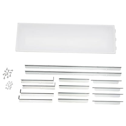 Livestock Feed Trough, 39inch Long Large Capacity Feeder, 9.25 Gallon Capacity Heavy Duty Feed Trough with Stand, Easy to Clean Portable Livestock Trough for Goats, Sheep, Deer, Pigs (White) - color: White