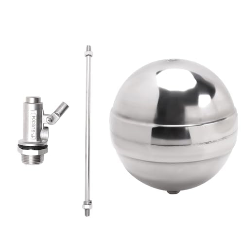 Stainless Steel Float Ball Valves - 1" NPT Male Thread Flow Control Float Sensor Valve Automatic Water Level Control Float For Tank Pond Water Tower - size: 1 Inch