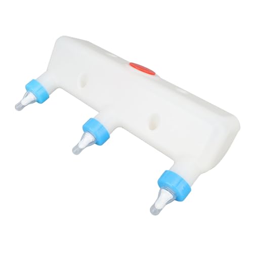 HEEPDD Piglet Milk Feeder, 3 Head Small Animal Milk Feeder Baby Lamp Goat Milk Feeder Farm Drinking Equipment Kitten Puppy Bottles for Nurturing and Caring