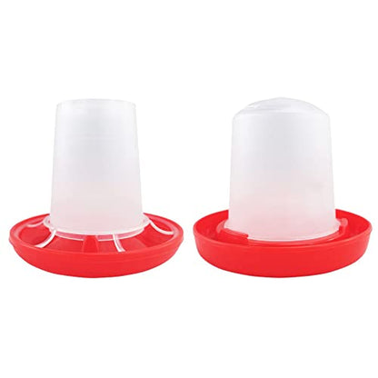 Chick Feeder and Waterer Set, 0.35lbs Chicken Feeder and 5.4 Ounce Chicken Waterer, Baby Chick Starter Kit, Hick Feeder & Gravity Waterer, Small Birds Poultry Feeding Equipment Kit - color: food