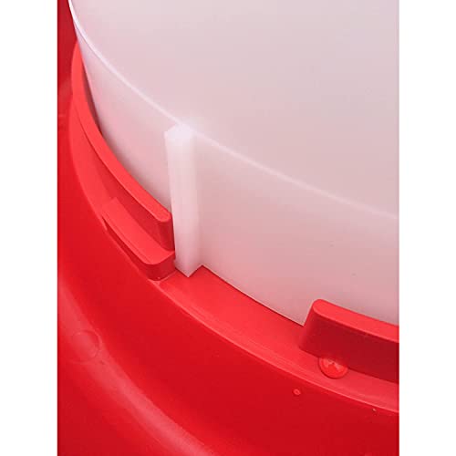 Farm Innovators 2 Pack Heated Chicken Waterer, Poultry Water Fountain, 3 Gallon - color: White, Red, size: 2 Pack
