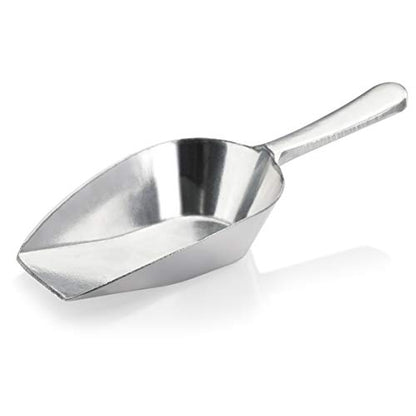 New Star Foodservice One-Piece Cast Aluminum Flat Bottom Bar Ice Flour Utility Scoop, 2-Ounce, Silver - size: 2-Ounce