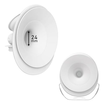 1PC 24mm Double-Sealed Flange Compatible with Momcozy Upgraded Mobile Flow | Upgraded M9, M9 24mm Flange, BPA Free Silicone, Soft Touch, Wide Opening Angel - size: 1pcs Flange-24mm