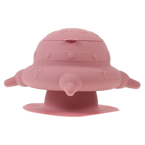 POPETPOP Cute Dog Bowls Puppy Milk Feeder Silicone Sturdy Raised Base for Easy Feeding Suction Cup Bottom Pet Supplies
