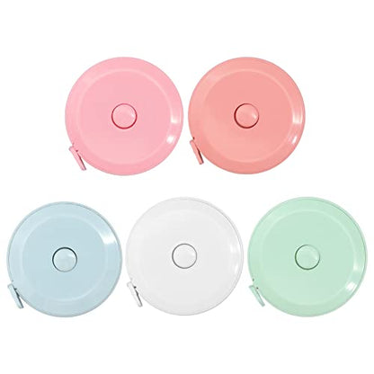 Tape Measure, 5 Pack 79 Inches/200CM Measuring Tape for Body Measurements Weight Loss, Retractable Fabric Sewing Small Cloth Waist Body Tape Measure Body Measuring Tape - size: 79in