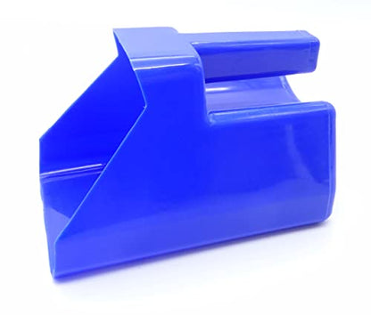 3 Quart Feed and Pet Food Scoop for Farm Animals and Pets - Stackable - Durable - color: Blue 2 Pack