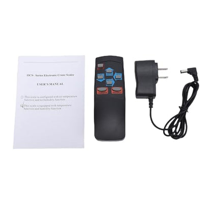 1000kg Heavy Duty Crane Scale Industrial Hanging Scale Digital LCD Display with Remote Control Temperature Humidity for Farm Outdoor Weighing