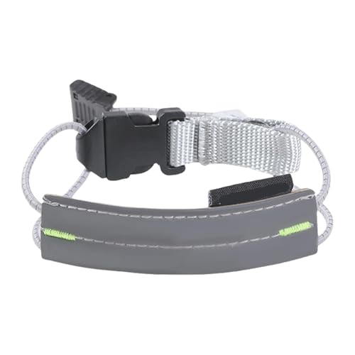 Cycling Pant Leg Band 6 Pcs Reflective Cycling Pants Cuff Band High Visibility Bicycle Trouser Bands Adjustable for Night Walking Running for Riding Climbing Fishing Outdoor Sports - color: Gray