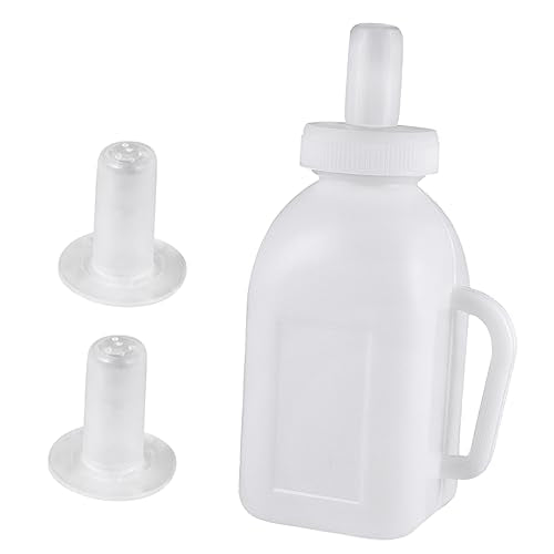 Plastic Lamb Feeding Bottle with Silicone Teats Vertical Design for Farmers High-Temperature Resistant and Versatile Feeding Supplies for Livestock and Pets