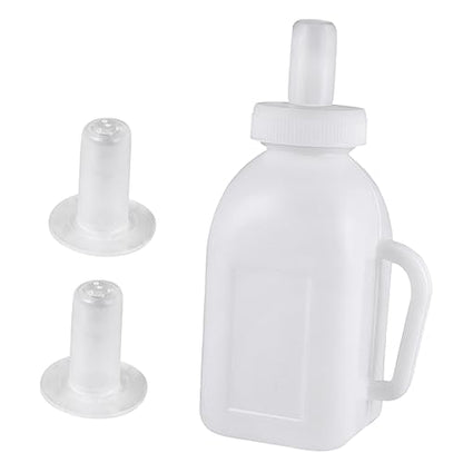 Plastic Lamb Feeding Bottle with Silicone Teats Vertical Design for Farmers High-Temperature Resistant and Versatile Feeding Supplies for Livestock and Pets