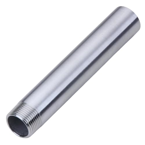 CONSTELLAR 304 Stainless Steel Pipe Nipple - 1" NPT Male x 1" NPT Female Threaded Fitting, 8 Inch (200mm) Length 3mm Wall Thickness Heavy Duty Seamless Pipe Nipple for Water Gas Oil fluid (1 Pack) - size: 1" NPT Male x 1" NPT Female, style: 200mm (8 inch)