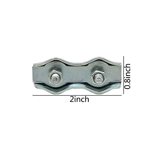 JBT 6Pcs M5 Poly Rope Connectors,Splicer Galvanized Steel Connector for Electric Fences Wires (6)