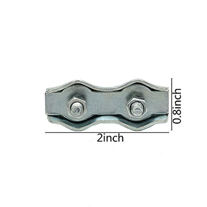 JBT 6Pcs M5 Poly Rope Connectors,Splicer Galvanized Steel Connector for Electric Fences Wires (6)