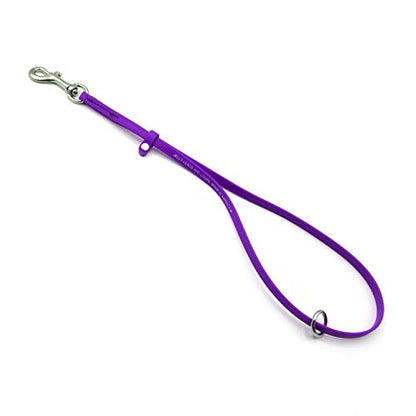Jelly Pet Grooming Loops 3/8'' x 18'' W/Ring (Purple) | Made in the USA - color: Purple, size: 3/8'' x 18''