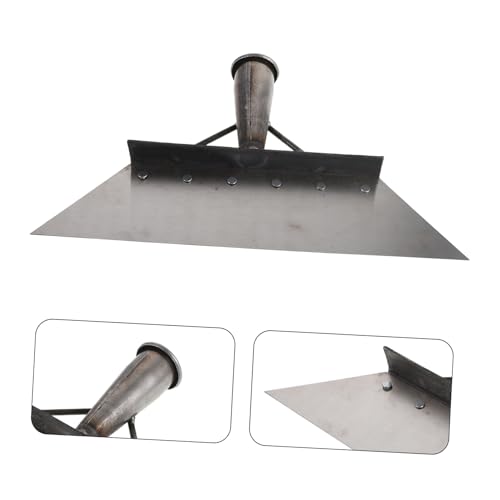 minkissy Manganese Steel Farm Shovel and Pasture Manure Scoop 32cm Heavy Duty Metal Scraper for Barn Cleaning and Livestock Manure Removal