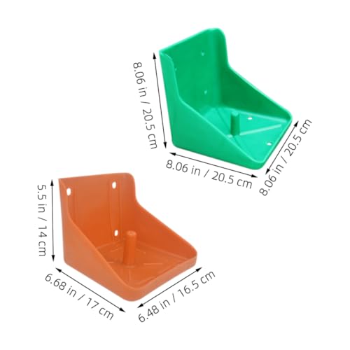 Happyyami 2pcs Salt Block Feeder Holder for Livestock Farm Salt Fodder Feeder Lid for Horse Goat Sheep