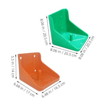 Happyyami 2pcs Salt Block Feeder Holder for Livestock Farm Salt Fodder Feeder Lid for Horse Goat Sheep