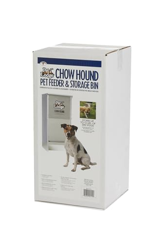 Pet Lodge® Automatic Dog Feeder | Chow Hound Outdoor Pet Feeder | Tough Galvanized Steel | Made in USA (12 Pound) - size: 12 Pound