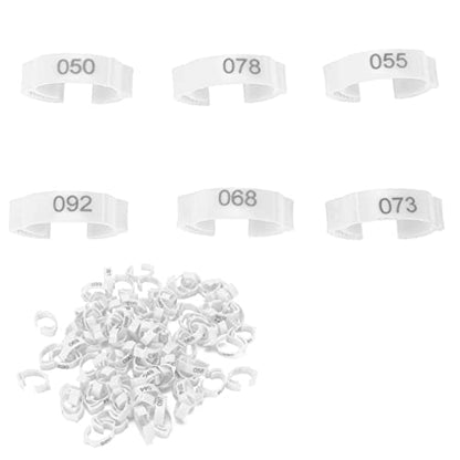 100Pcs Colorful Plastic Chicken Leg Buckle Rings, Retractable Poultry Identification Bands for Chicken Duck Bird, Safe and Material for Poultry Feeding Supplies (White (100 Pieces per Pack)) - color: White (100 pieces per pack)
