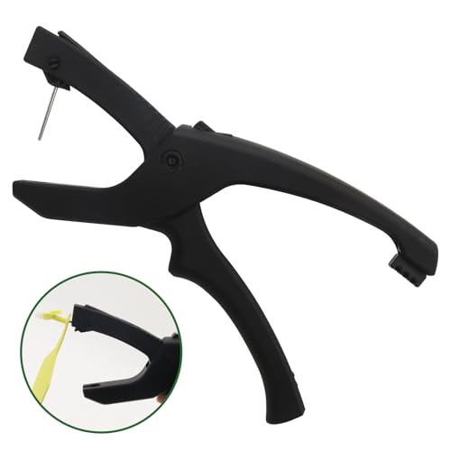 Tags for Cattle Ear Tags Applicator for Easy Loading of,Livestock Ear Tag Pliers Cattle Ear Tagger Clamp Animal Identification Card Installation Tools (Black) - color: Black