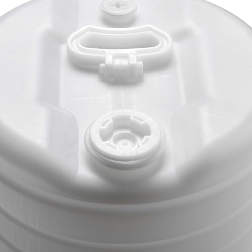 15 Gallon Drum | Tight Head Drum | Water Storage | Chemical Storage | 2" & 3/4" Fittings | Food Grade | BPA Free | HDPE |UN Rated | Natural Color - color: Natural (White)