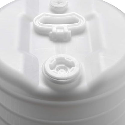 15 Gallon Drum | Tight Head Drum | Water Storage | Chemical Storage | 2" & 3/4" Fittings | Food Grade | BPA Free | HDPE |UN Rated | Natural Color - color: Natural (White)