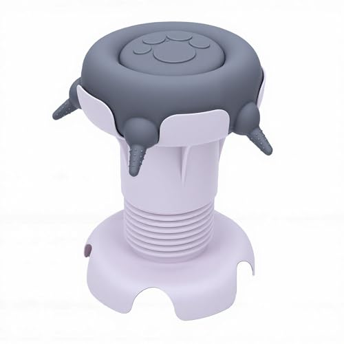 Pssopp Silicone Puppy Nursing Station Pet Milk Feeder Station, Silicone Puppy Nursing Feeder Milk Bowl for Newborn Rabbits Kittens Other Animals Feeding Supplies (Grey) - color: Grey