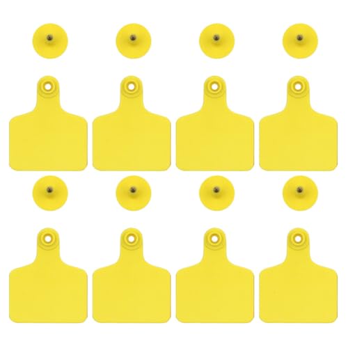 Cow Ear Tags 2.85X2.36 Inch Blank Plastic Livestock Identification Tags Durable Fade Resistant for Cattle Management