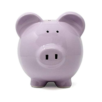 Child to Cherish Ceramic Piggy Bank, Purple - color: Purple