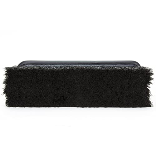 SPARTA Flo-Thru Heavy-Duty Deck Scrub Brush Nylon Bristled, Boat and Floor Scrub Broom with Protective Bumper for Floors and Large Equipment, Plastic, 9.5 Inches, Black - color: Black