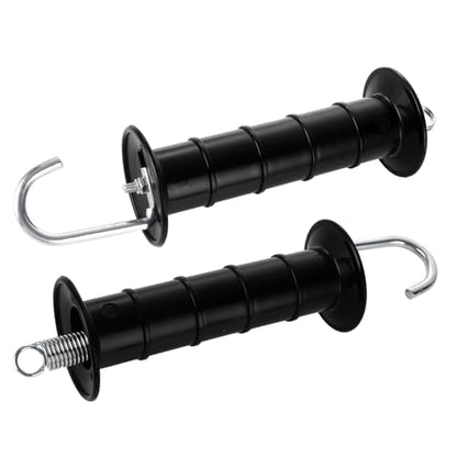12 Pack Plastic Electric Fence Gate Handle Insulators, Gate Handle with Spring Heavy Duty Electric Fence Insulators, Gate Connector, Electric Fence Wire Handle
