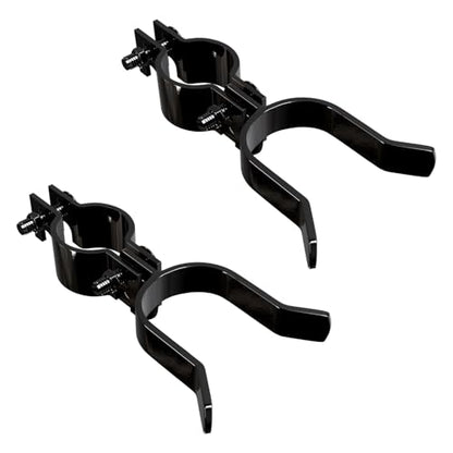 VIVIDA Chain Link Gate Latch 1-3/8" x 1-5/8", Black Gate Fork Latch for Outdoor Fence, Black Powder Coated, Chain Link Fence Parts, 2 PCS - size: 1-3/8" x 1-5/8" (2 PCS)