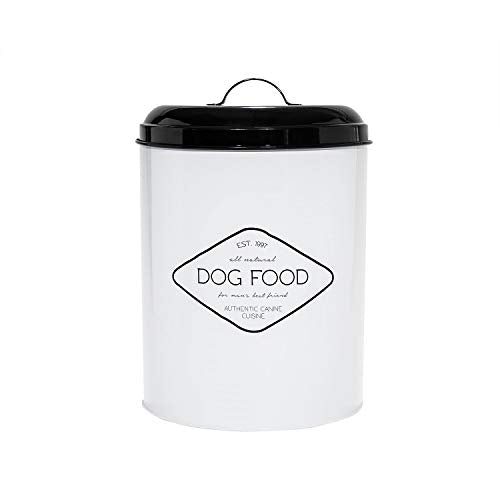 Amici Pet Buster All Natural Canister, Metal Storage Container with Handle Lid & Silicone Gasket Seal, Minimal Countertop Food Bin for Pantry, Pet Treats & Kitchen Dry Goods - 272 Oz (10.5"L x 14"H)