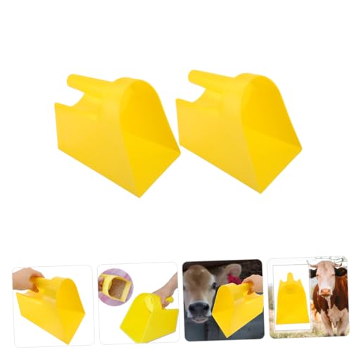 Mikikit 4pcs Shovel for Livestock Ergonomic Handle Poultry Feeding Scoop for Farm and Garden Use