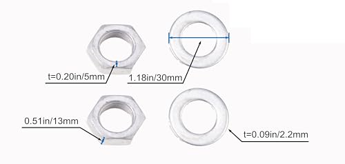 J-Bolt Post Hinge with 5/8" Hinge Pin Galvanized Post Gate Hinge for Chain Link Fence, Washers & Nuts Included (12" (4 Pcs)) - size: 12" (4 Pcs)