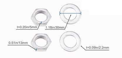 J-Bolt Post Hinge with 5/8" Hinge Pin Galvanized Post Gate Hinge for Chain Link Fence, Washers & Nuts Included (12" (4 Pcs)) - size: 12" (4 Pcs)