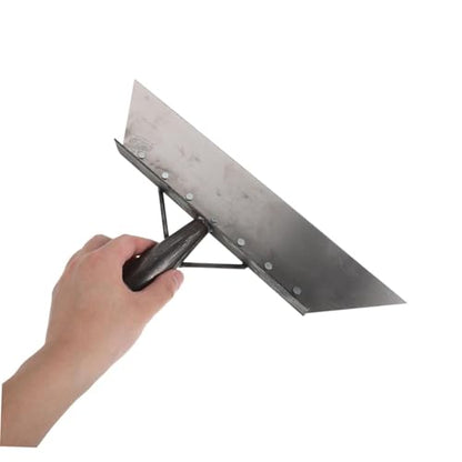 Angoily Heavy Duty Manganese Steel Manure Scraper for Livestock Areas, Metal Small Shovel with Concrete Scraping and Bending Resistance, Outdoor Cleaning Tool, 38cm