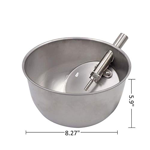 Stainless Steel Automatic Pig Waterer System Automatic Waterer for Pig Water Bowl Heavy Duty (L)