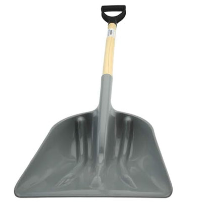 PRO SOURCE Polypropylene Blade Grain/Snow Scoop Shovel: D-Grip, 14" High x 18" Blade