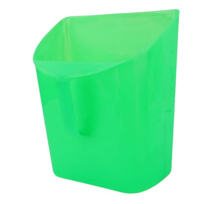 Asixxsix Feed Scoop, Enclosed Design Large Plastic Grains Scoop Easy to Clean, Livestock Feed with Sturdy Handle for Horse Chicken Farm Animal